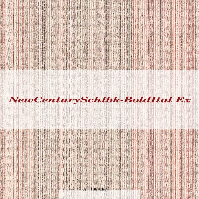 NewCenturySchlbk-BoldItal Ex example